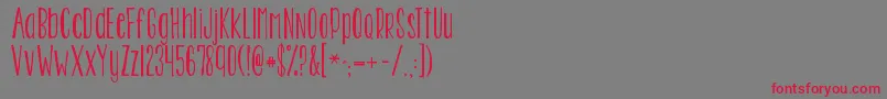 Kgtwoisbetterthanone Font – Red Fonts on Gray Background