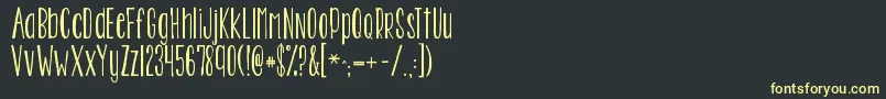 Kgtwoisbetterthanone Font – Yellow Fonts on Black Background
