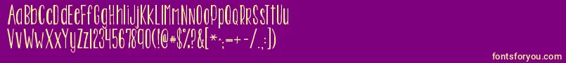 Kgtwoisbetterthanone Font – Yellow Fonts on Purple Background