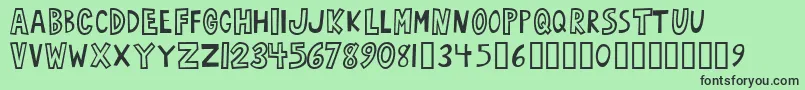 Oarbust ffy Font – Black Fonts on Green Background