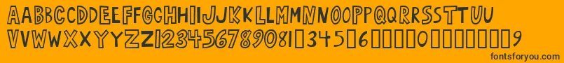 Oarbust ffy Font – Black Fonts on Orange Background