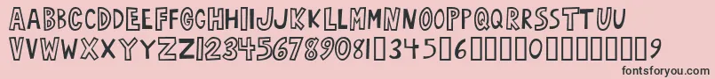 Шрифт Oarbust ffy – чёрные шрифты на розовом фоне