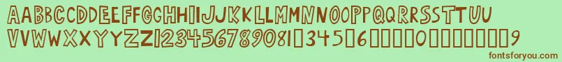 Oarbust ffy Font – Brown Fonts on Green Background