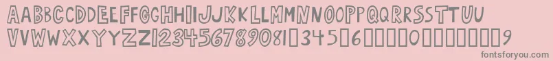 Oarbust ffy Font – Gray Fonts on Pink Background