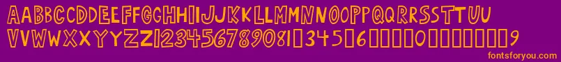 Oarbust ffy Font – Orange Fonts on Purple Background