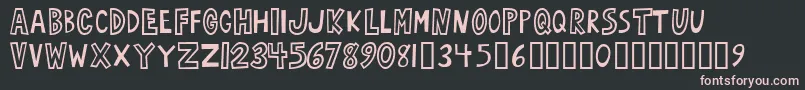 Oarbust ffy Font – Pink Fonts on Black Background