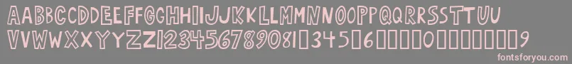 フォントOarbust ffy – 灰色の背景にピンクのフォント