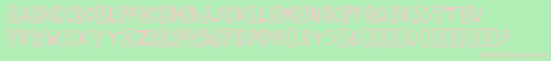 Oarbust ffy Font – Pink Fonts on Green Background