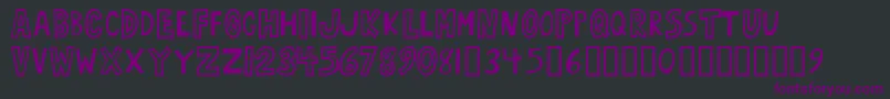 Шрифт Oarbust ffy – фиолетовые шрифты на чёрном фоне