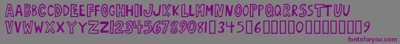 Oarbust ffy Font – Purple Fonts on Gray Background