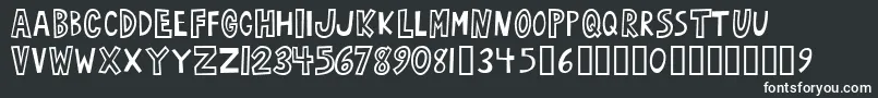 Oarbust ffy Font – White Fonts on Black Background