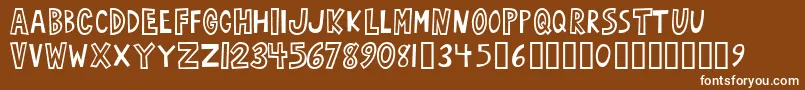 Oarbust ffy Font – White Fonts on Brown Background