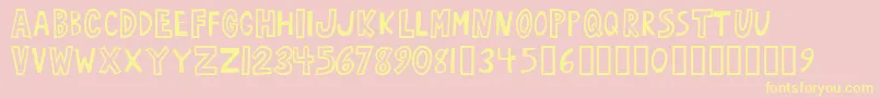 Oarbust ffy Font – Yellow Fonts on Pink Background