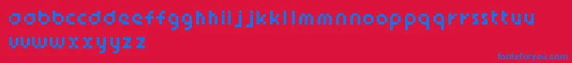 StickyBits Font – Blue Fonts on Red Background