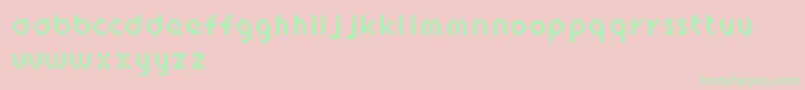 StickyBits Font – Green Fonts on Pink Background