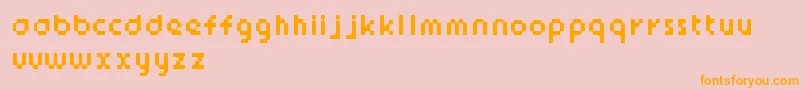 StickyBits Font – Orange Fonts on Pink Background