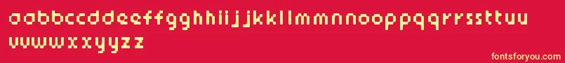 StickyBits Font – Yellow Fonts on Red Background