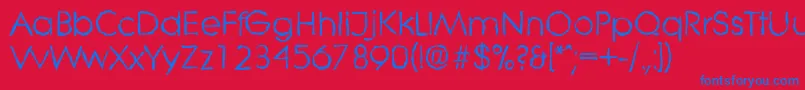 fuente LiterarandomRegular – Fuentes Azules Sobre Fondo Rojo