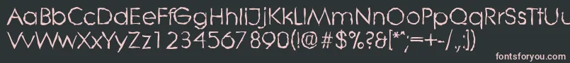 LiterarandomRegular Font – Pink Fonts on Black Background