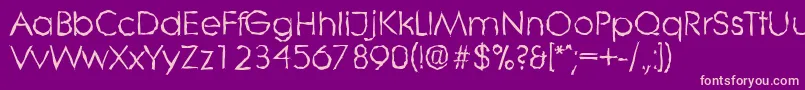 LiterarandomRegular Font – Pink Fonts on Purple Background