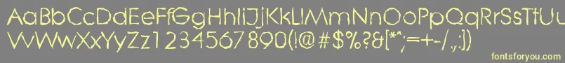 LiterarandomRegular Font – Yellow Fonts on Gray Background