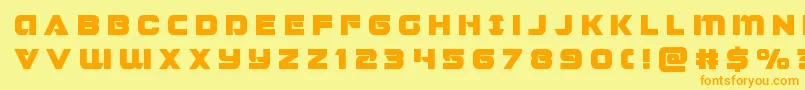 Jeebratitle Font – Orange Fonts on Yellow Background