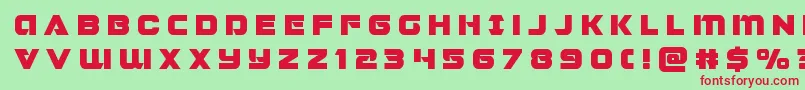 Jeebratitle Font – Red Fonts on Green Background