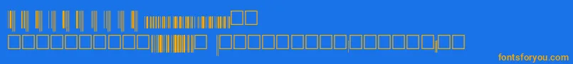 Fonte V200019 – fontes laranjas em um fundo azul