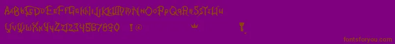 fuente KingdomHeartsFont – Fuentes Marrones Sobre Fondo Morado