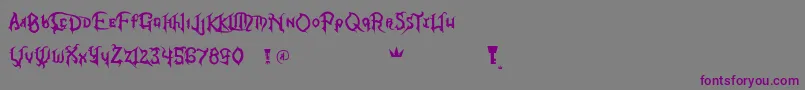 KingdomHeartsFont Font – Purple Fonts on Gray Background