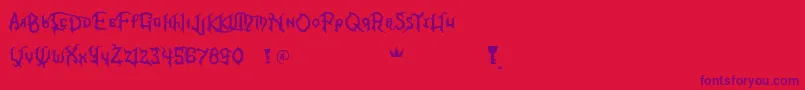 KingdomHeartsFont Font – Purple Fonts on Red Background