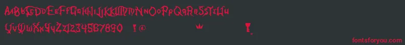 KingdomHeartsFont Font – Red Fonts on Black Background