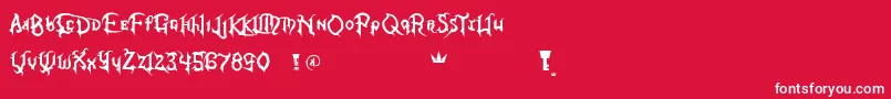 KingdomHeartsFont Font – White Fonts on Red Background