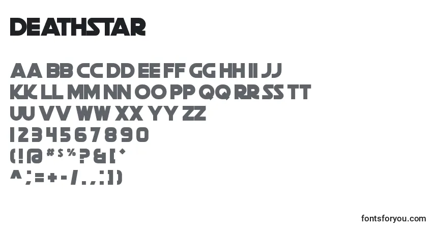 Schriftart DeathStar – Alphabet, Zahlen, spezielle Symbole