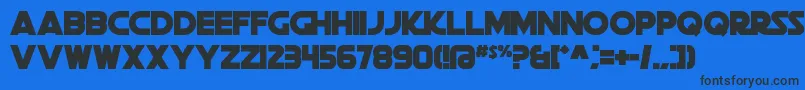 DeathStar Font – Black Fonts on Blue Background