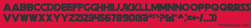 DeathStar Font – Black Fonts on Red Background