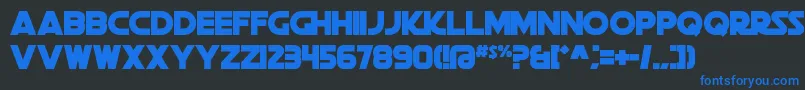 DeathStar Font – Blue Fonts on Black Background