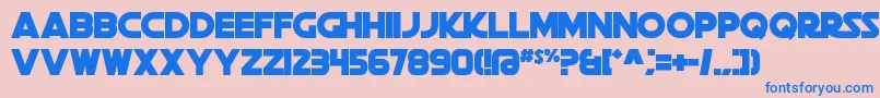 DeathStar Font – Blue Fonts on Pink Background