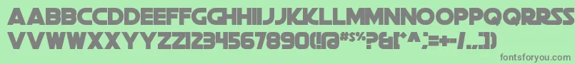 DeathStar Font – Gray Fonts on Green Background