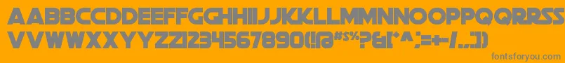 DeathStar Font – Gray Fonts on Orange Background