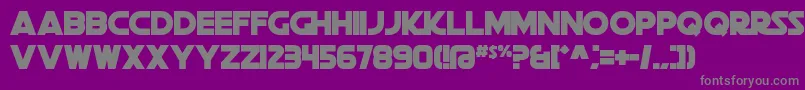 DeathStar Font – Gray Fonts on Purple Background