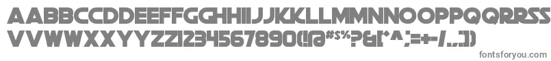DeathStar-fontti – harmaat kirjasimet valkoisella taustalla
