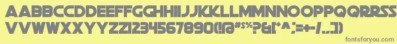 DeathStar Font – Gray Fonts on Yellow Background