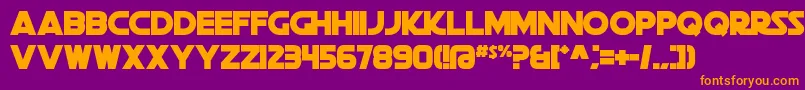 DeathStar Font – Orange Fonts on Purple Background