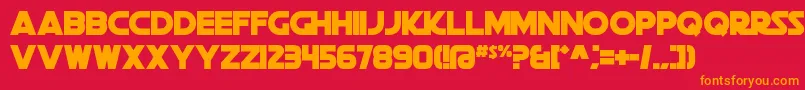 DeathStar Font – Orange Fonts on Red Background