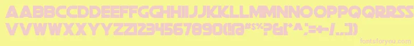 DeathStar Font – Pink Fonts on Yellow Background