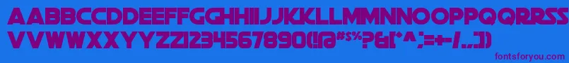 DeathStar Font – Purple Fonts on Blue Background