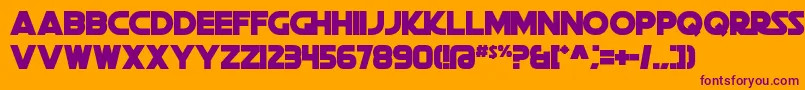 DeathStar Font – Purple Fonts on Orange Background