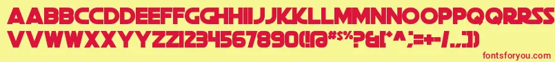 DeathStar Font – Red Fonts on Yellow Background