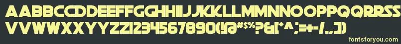 DeathStar Font – Yellow Fonts on Black Background